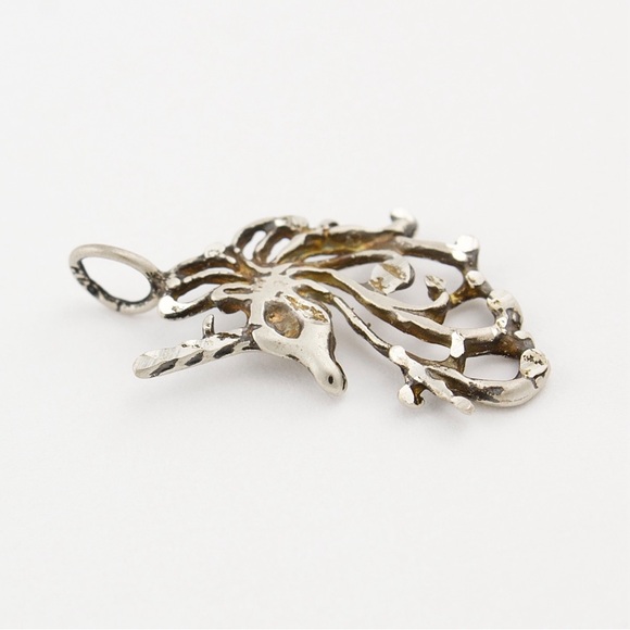 Estate Sterling Silver Unicorn Necklace Pendant / Charm - Picture 2 of 4